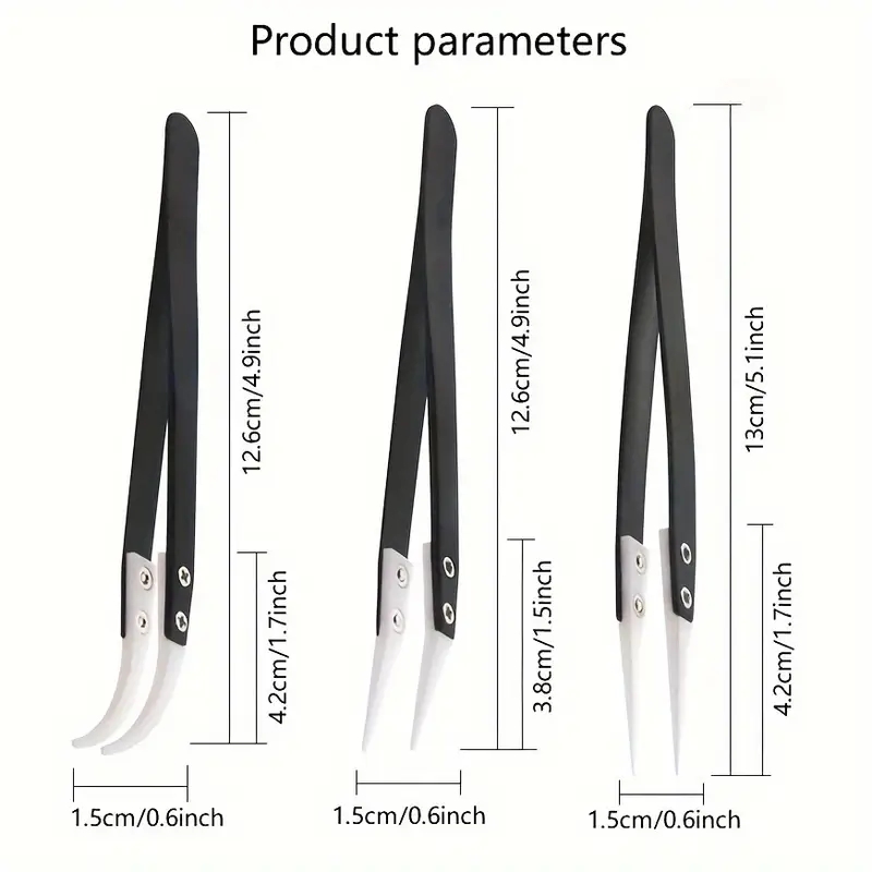 Isolation Tweezer Curved - Керамические антистатические пинцеты, промышленные керамические пинцеты