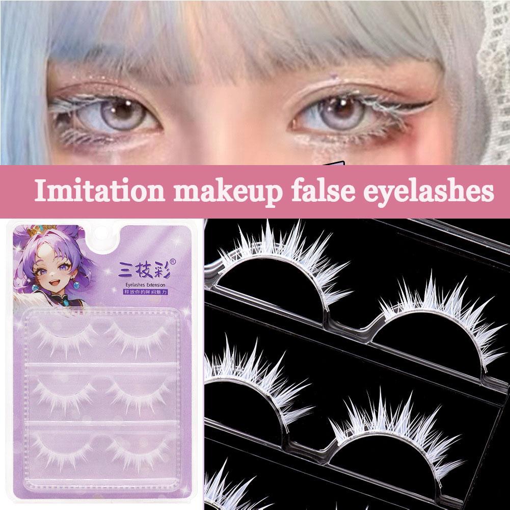 Eyelash Extension Anime - Белые накладные ресницы для косплея, имитация