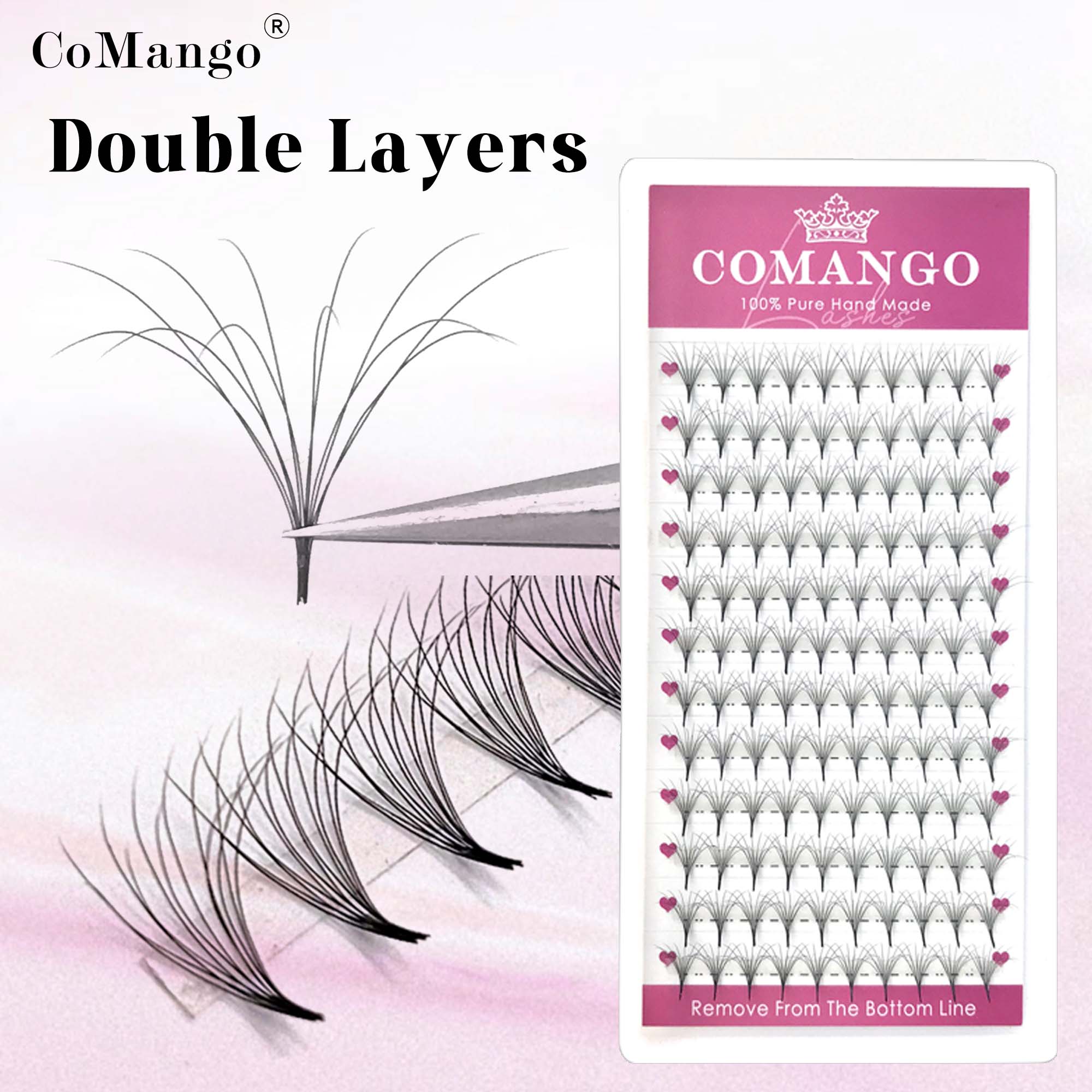 Mega Volume Lash - COMANGO симпатичные двухслойные пушистые готовые объемные