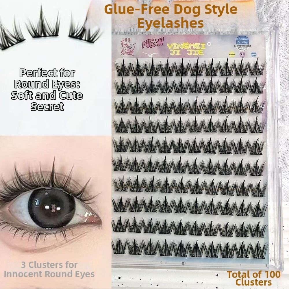Eyelash Extension No 11 - Накладные ресницы-пучки 100/130/200 шт., черные, самоклеящиеся,
