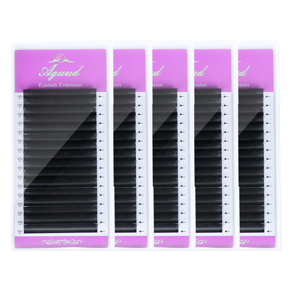 Mega Volume Lash - AGUUD 5 упаковок/лот НОВЫЕ суперматовые черные