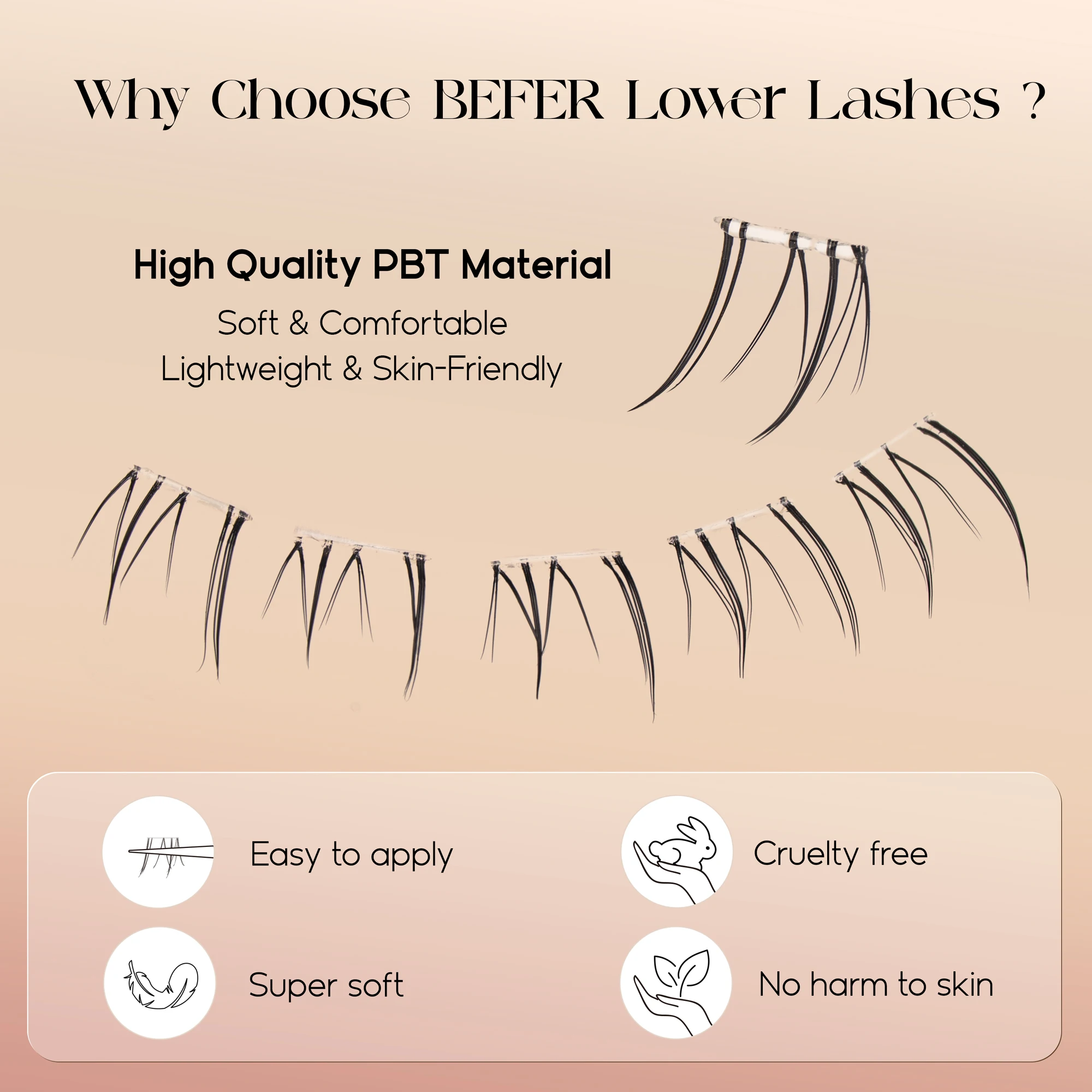Накладные нижние ресницы Befer – обзор и цена Eyelash Extension Anime