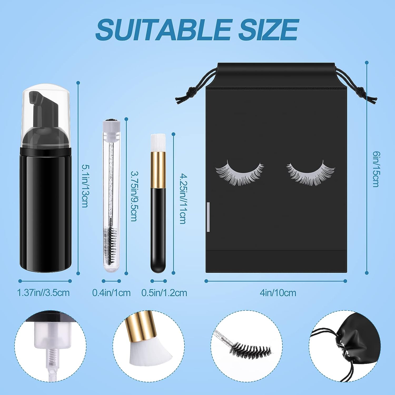 Набор для чистки ресниц, шампу – обзор и цена Eyelash Extension Wash